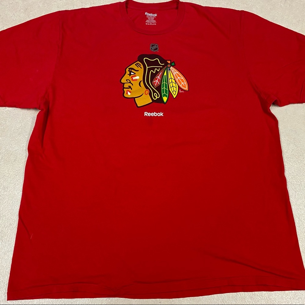 Chicago Blackhawks Reebok NHL Red Logo T-Shirt #50 Corey Crawford 2XL